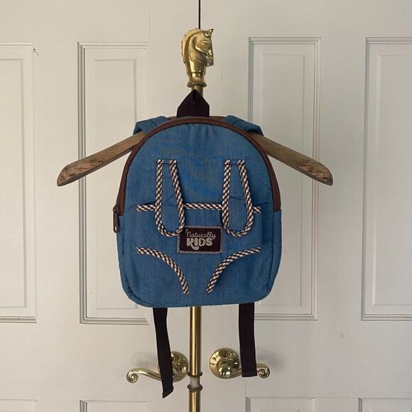 Naturally Kids Toddler Blue Chambray Backpack - Picture 1 of 7